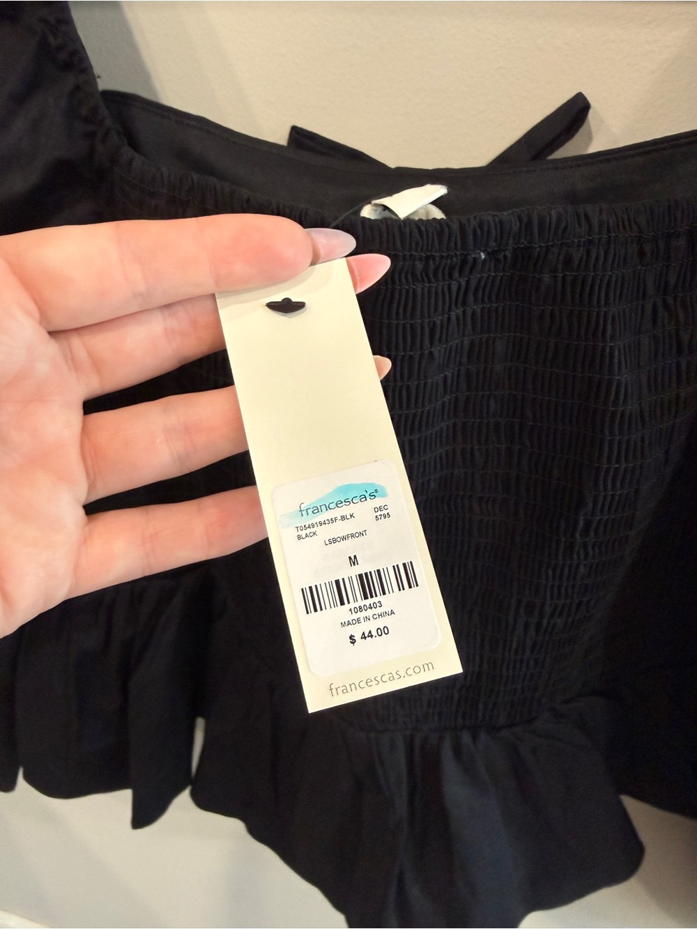 Francesca’s Black Blouse - Picture 3 of 3